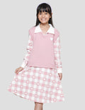 Nevada Look Alike Vest Collar Midi Dress Anak Perempuan