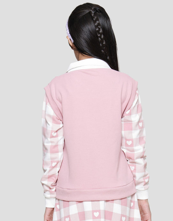 Nevada Look Alike Vest Collar Midi Dress Anak Perempuan