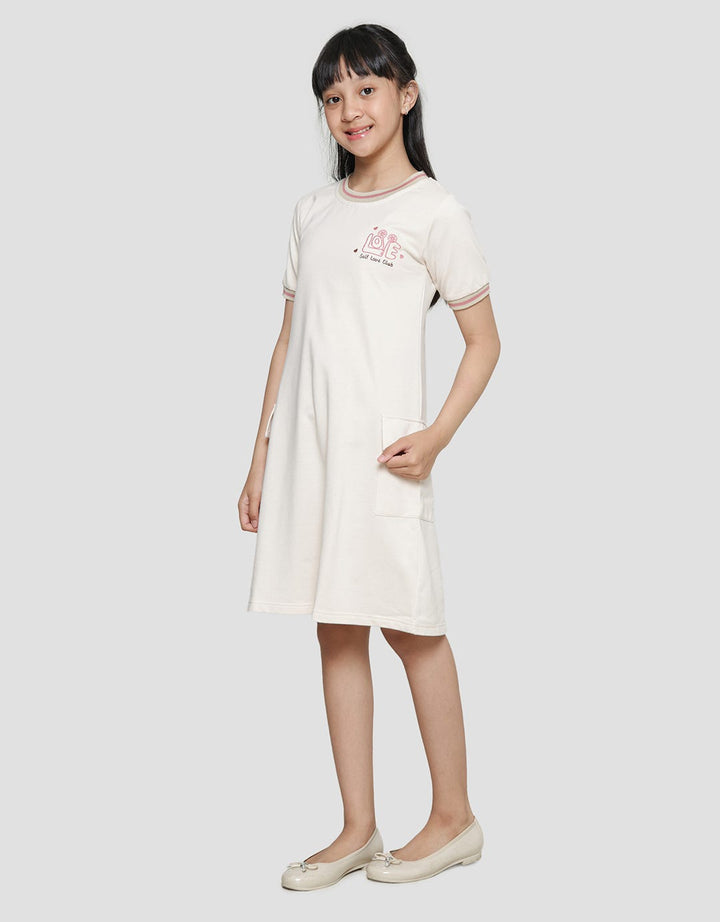 Nevada Contrast Ribbed With Cargo Pocket Midi Dress for Girls