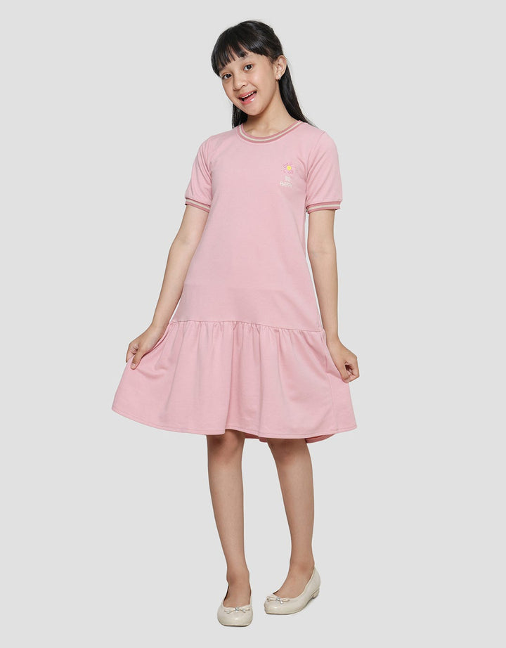 Nevada Contrast Ribbed With Cargo Pocket Knit Midi Dress for Girls