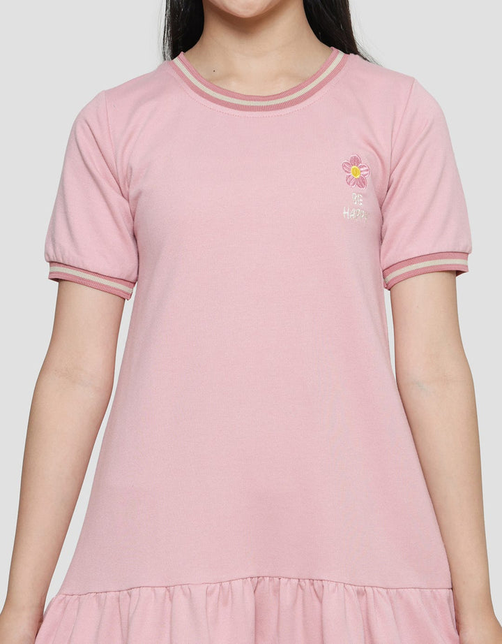 Nevada Contrast Ribbed With Cargo Pocket Knit Midi Dress for Girls