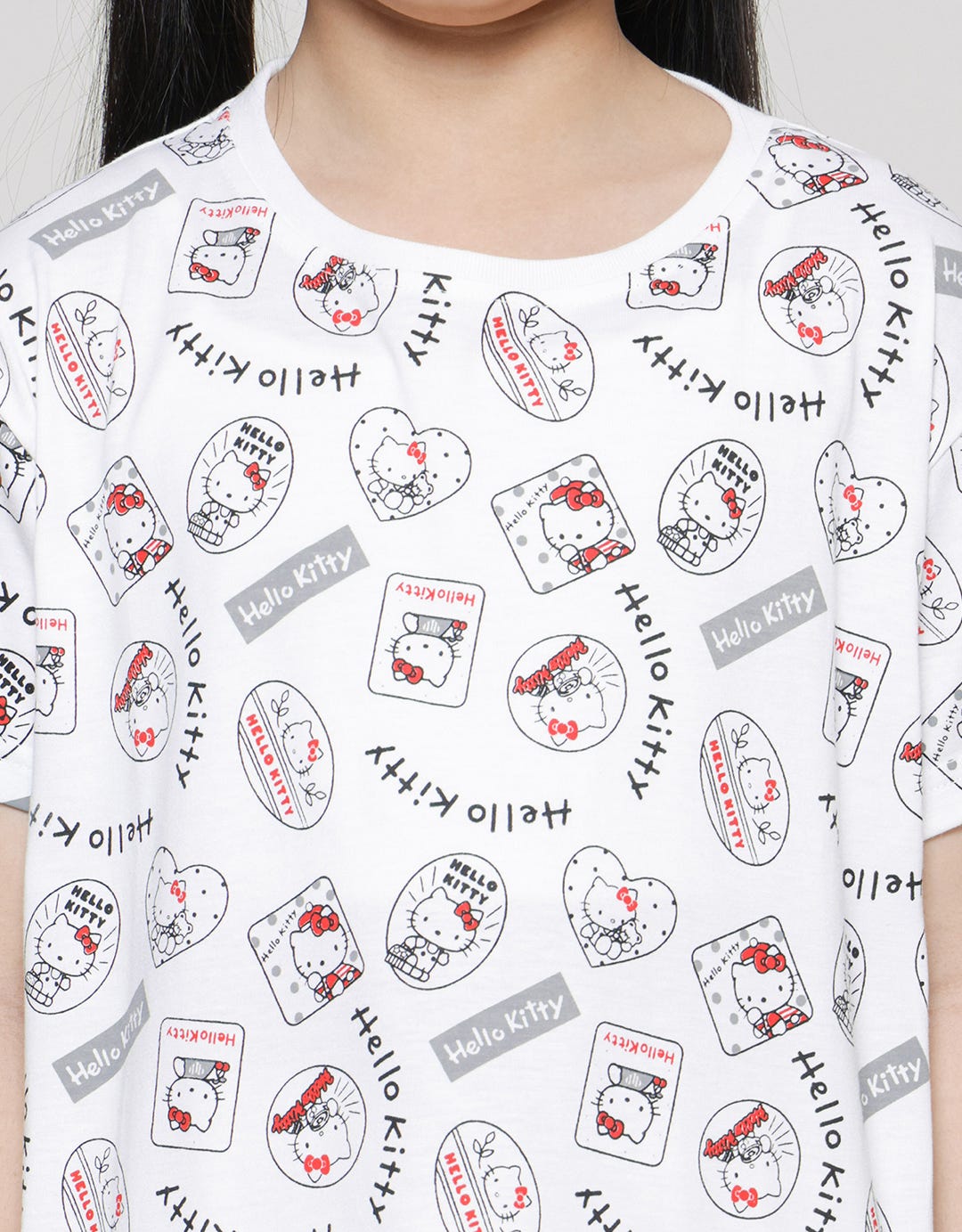 Character Hello Kitty Kaos Lengan Pendek Anak Perempuan