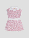 Little M Retro Print Midi Dress Anak Perempuan