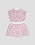 Little M Retro Print Midi Dress Anak Perempuan