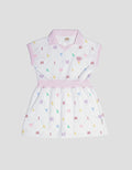 Little M Letter Print Midi Dress for Girls