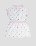 Little M Letter Print Midi Dress for Girls