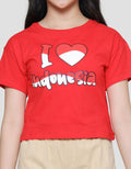 Little M Love Indonesia Girls Short Sleeve T-shirt