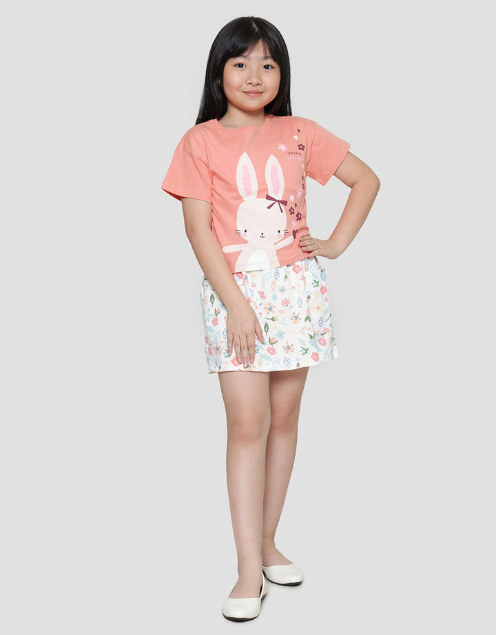 Little M Rabbit Kaos Lengan Pendek Anak Perempuan