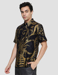 Arjuna Weda Hem Body Fit Batik Motif 8 Kemeja Batik Pria