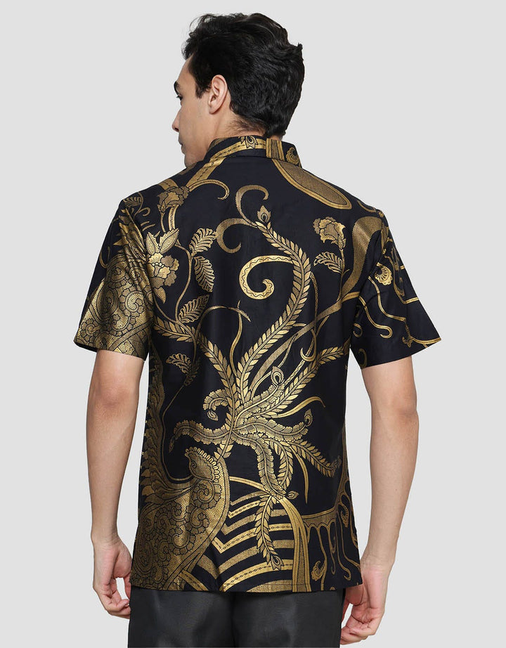 Arjuna Weda Hem Body Fit Batik Motif 8 Kemeja Batik Pria