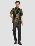 Arjuna Weda Hem Body Fit Batik Motif 8 Kemeja Batik Pria