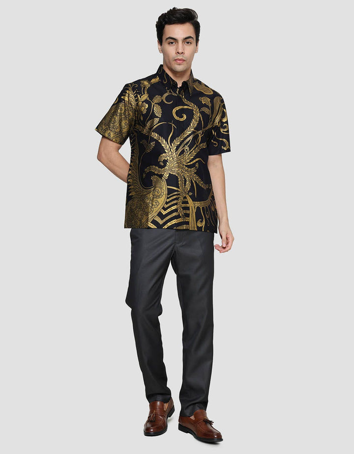 Arjuna Weda Hem Body Fit Batik Motif 8 Kemeja Batik Pria