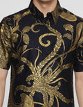 Arjuna Weda Hem Body Fit Batik Motif 8 Kemeja Batik Pria