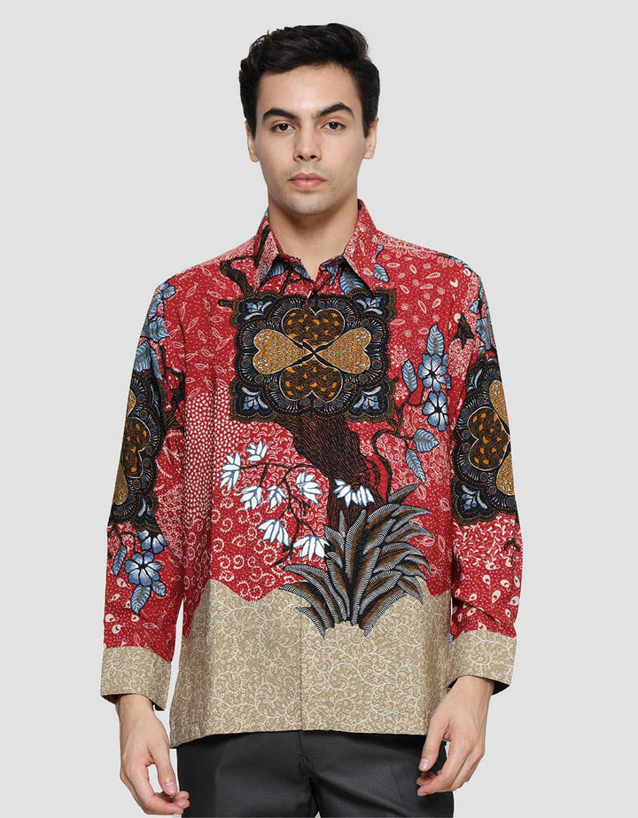 Arjuna Weda Regular Fit Batik 4 Hearts Men's Shirt