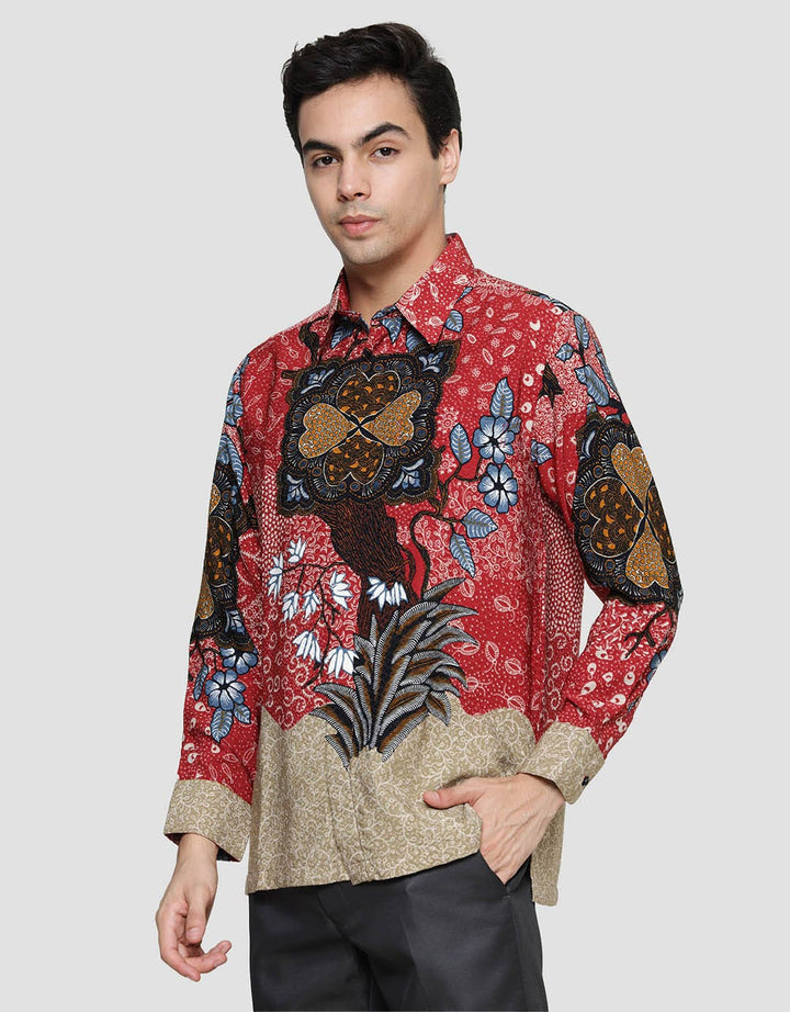 Arjuna Weda Regular Fit Batik 4 Hearts Men's Shirt