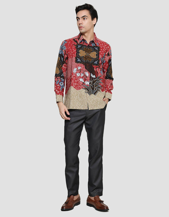 Arjuna Weda Regular Fit Batik 4 Hearts Men's Shirt
