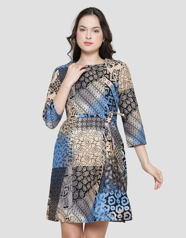 Arjuna Weda Women's Rainbow Patch Batik Sackdress