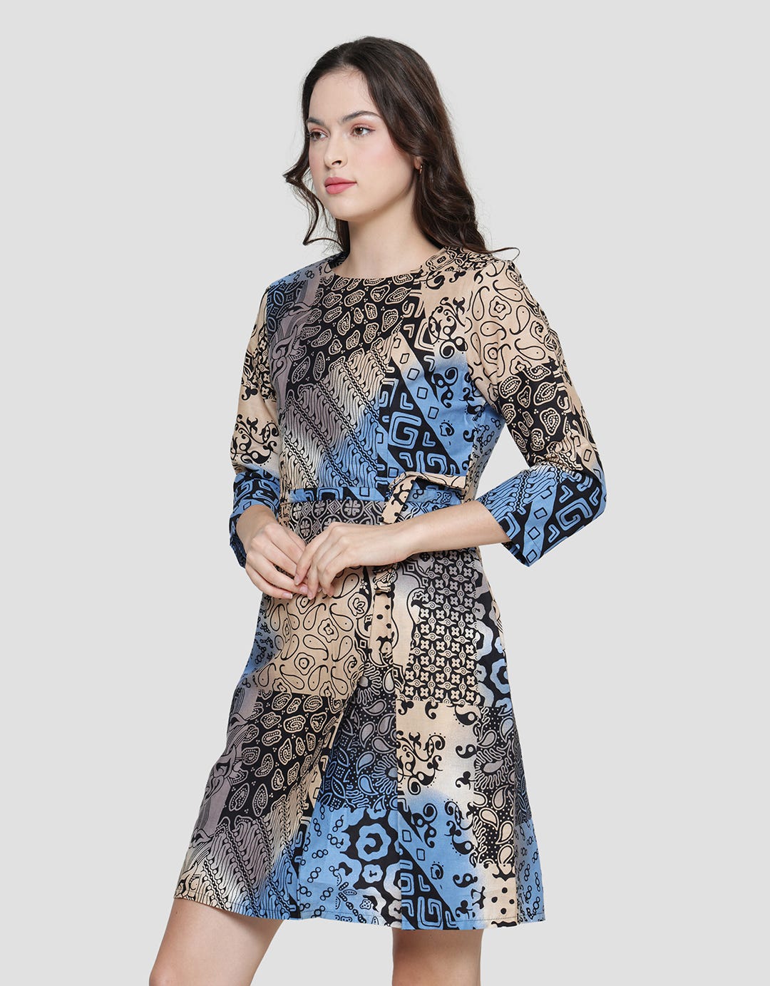 Arjuna Weda Women's Rainbow Patch Batik Sackdress