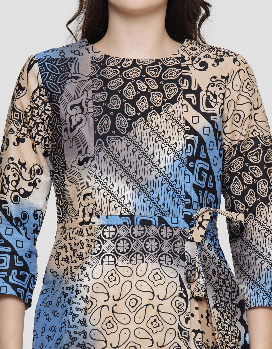 Arjuna Weda Women's Rainbow Patch Batik Sackdress
