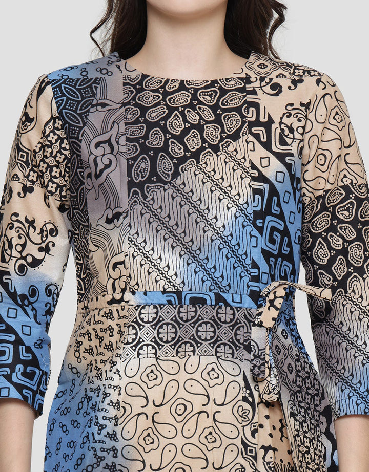 Arjuna Weda Women's Rainbow Patch Batik Sackdress