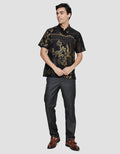 Arjuna Weda Hem Body Fit Batik Motif 4 Men's Batik Shirt