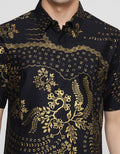 Arjuna Weda Hem Body Fit Batik Motif 4 Men's Batik Shirt