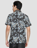 Arjuna Weda Hem Body Fit Batik Tambal Pelangi Kemeja Batik Pria