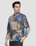 Arjuna Weda Body Fit Batik Rainbow Patch Men's Batik Shirt