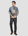 Arjuna Weda Body Fit Batik Rainbow Patch Men's Batik Shirt