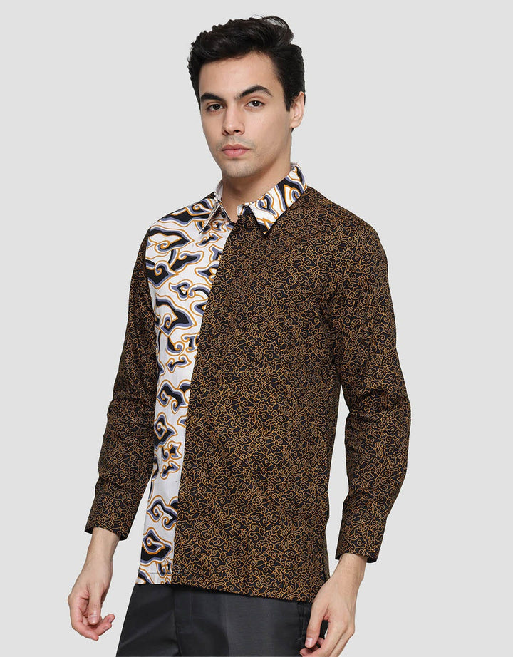Arjuna Weda Body Fit Batik Mega Mendung Kemeja Pria