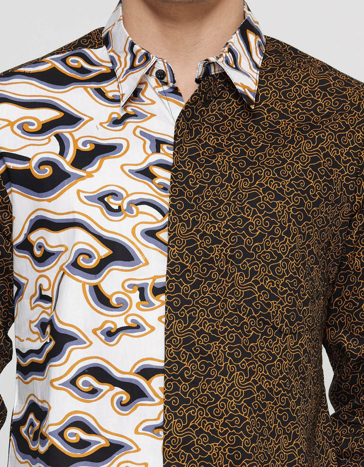 Arjuna Weda Body Fit Batik Mega Mendung Kemeja Pria
