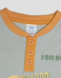 Pipiniko Dino Tractor Kaos Henley Anak Laki-Laki