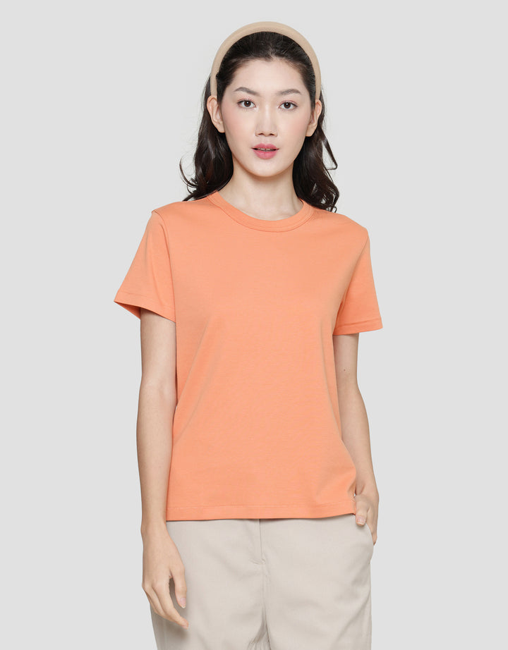 Suko Round Neck Kerah Bulat Lengan Pendek Kaos Wanita