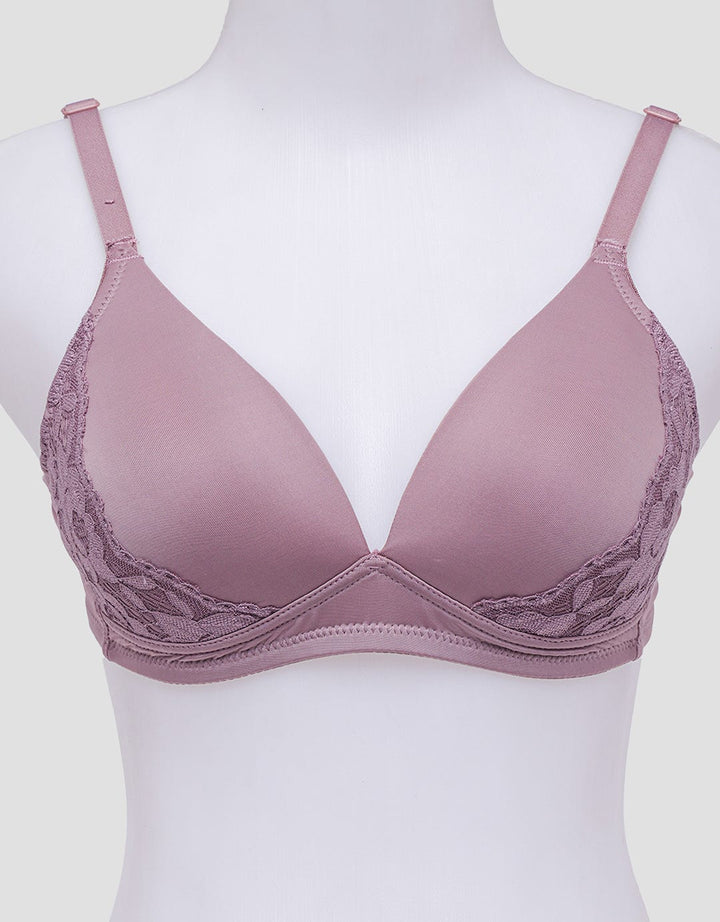 St. Yves Non Push Up Regular Bra Non Wire Lace Texture Wanita