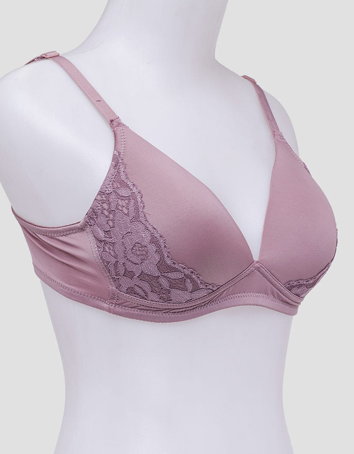 St. Yves Non Push Up Regular Bra Non Wire Lace Texture Wanita