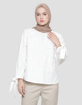 Annisa Ribbon Strap On Wrist Blouse Lengan Panjang Wanita