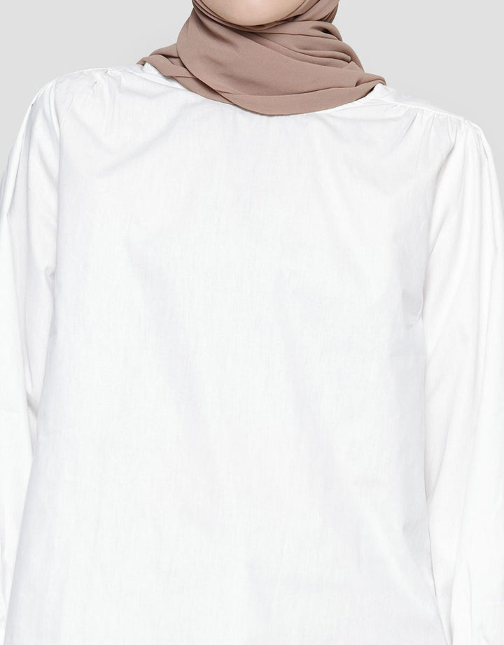 Annisa Ribbon Strap On Wrist Blouse Long Sleeve Women