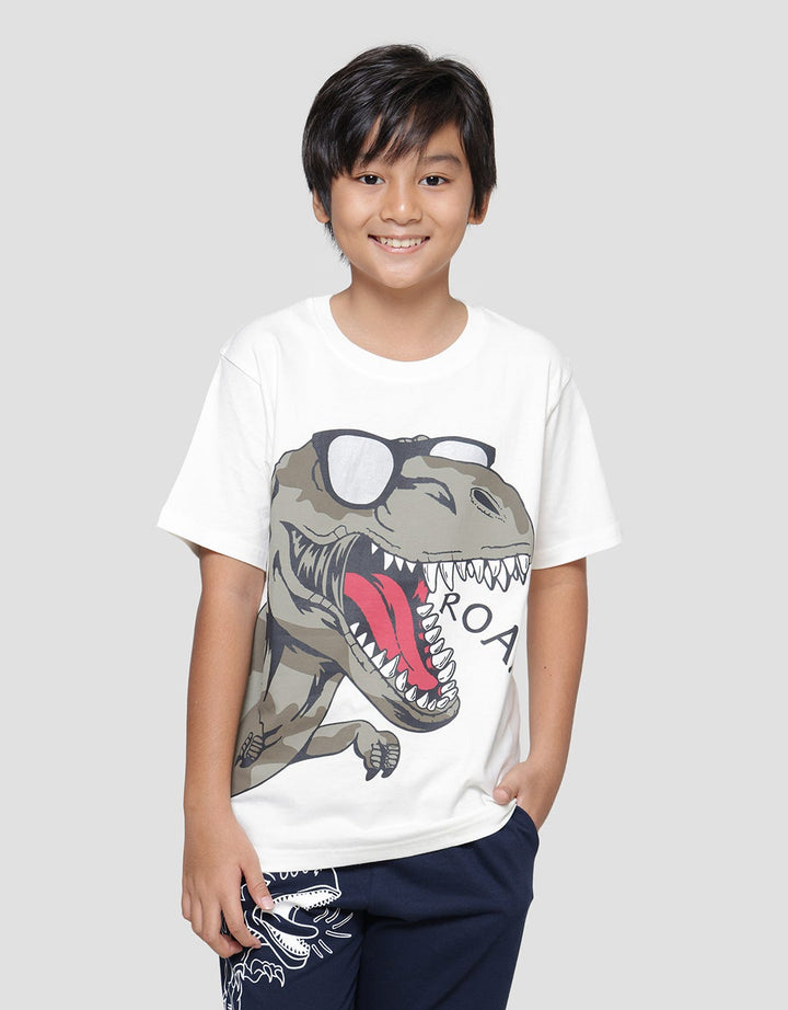 Aero Big Dino Roar Boys Short Sleeve T-Shirt