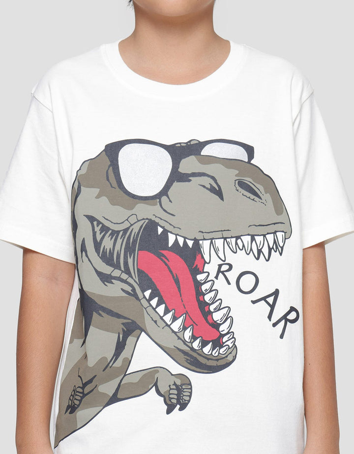 Aero Big Dino Roar Boys Short Sleeve T-Shirt