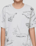 Aero Print Super Cool Dino Kaos Lengan Pendek Anak Laki-laki