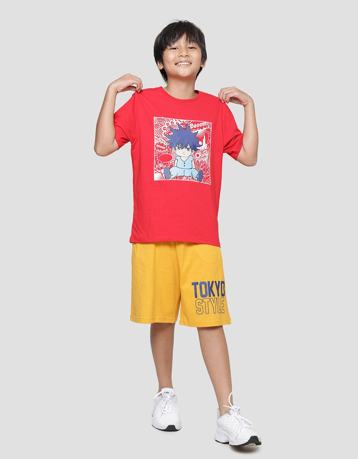 Aero Anime Boom Pranim Boys Short Sleeve T-shirt
