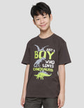 Aero Just Boy Loves Dino Boys Short Sleeve T-Shirt