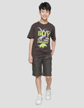 Aero Just Boy Loves Dino Boys Short Sleeve T-Shirt