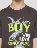 Aero Just Boy Loves Dino Boys Short Sleeve T-Shirt