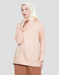 Annisa Print With Ruffled Collar Women's Long Sleeve Blouse