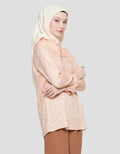 Annisa Print With Ruffled Collar Women's Long Sleeve Blouse