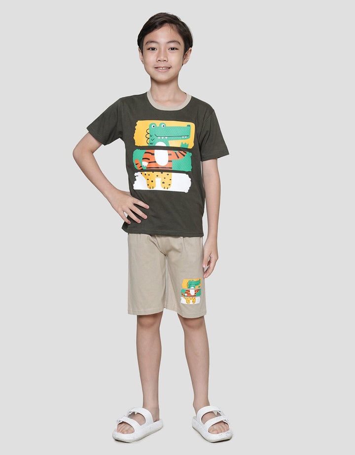 Little M Croco  Baju One Set Anak Laki-Laki