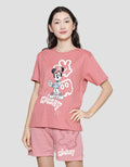 Disney Print Mickey Mouse Kaos Regular Wanita