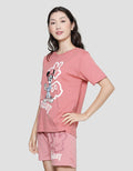 Disney Print Mickey Mouse Kaos Regular Wanita