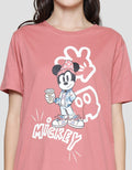 Disney Print Mickey Mouse Kaos Regular Wanita